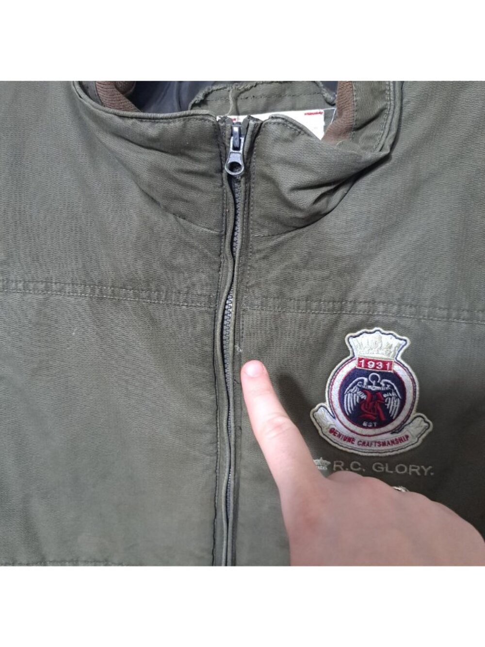 Red Camel LARGE Green Full Zip Vest Sleeveless Lined Pockets Zip Closure Style - Picture 10 of 16